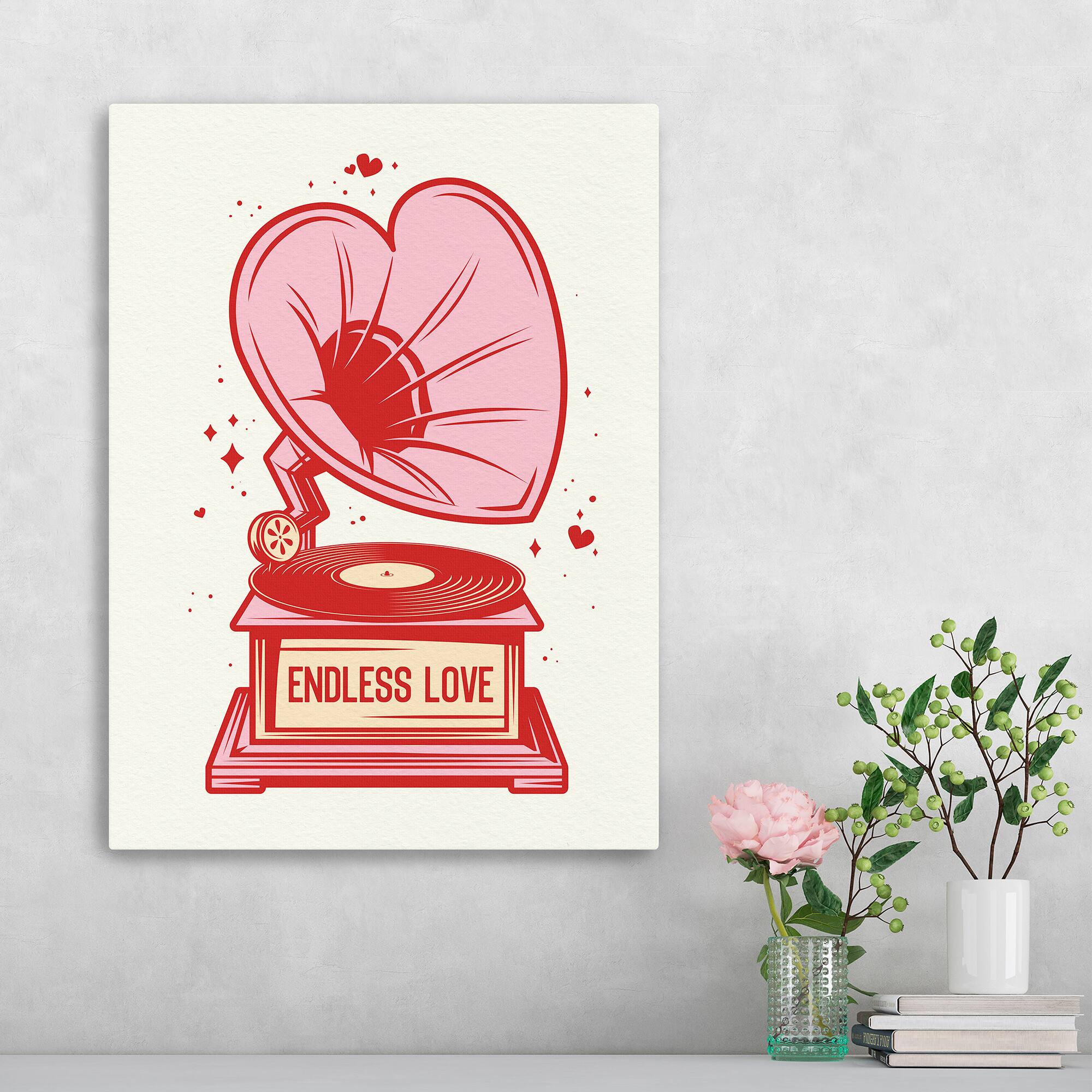 Love Vinyl Record Canvas Giclée Art